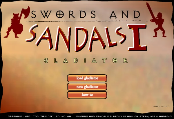 Swords and Sandals 1 unblocked - play online free